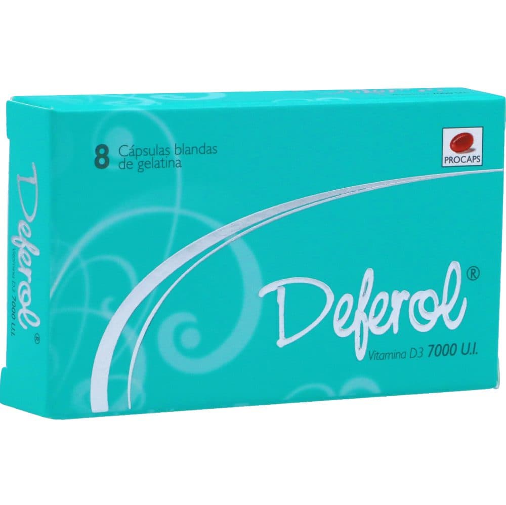 Deferol Vitamina D3 7000Ui Caja X 8 Cápsulas Blandas