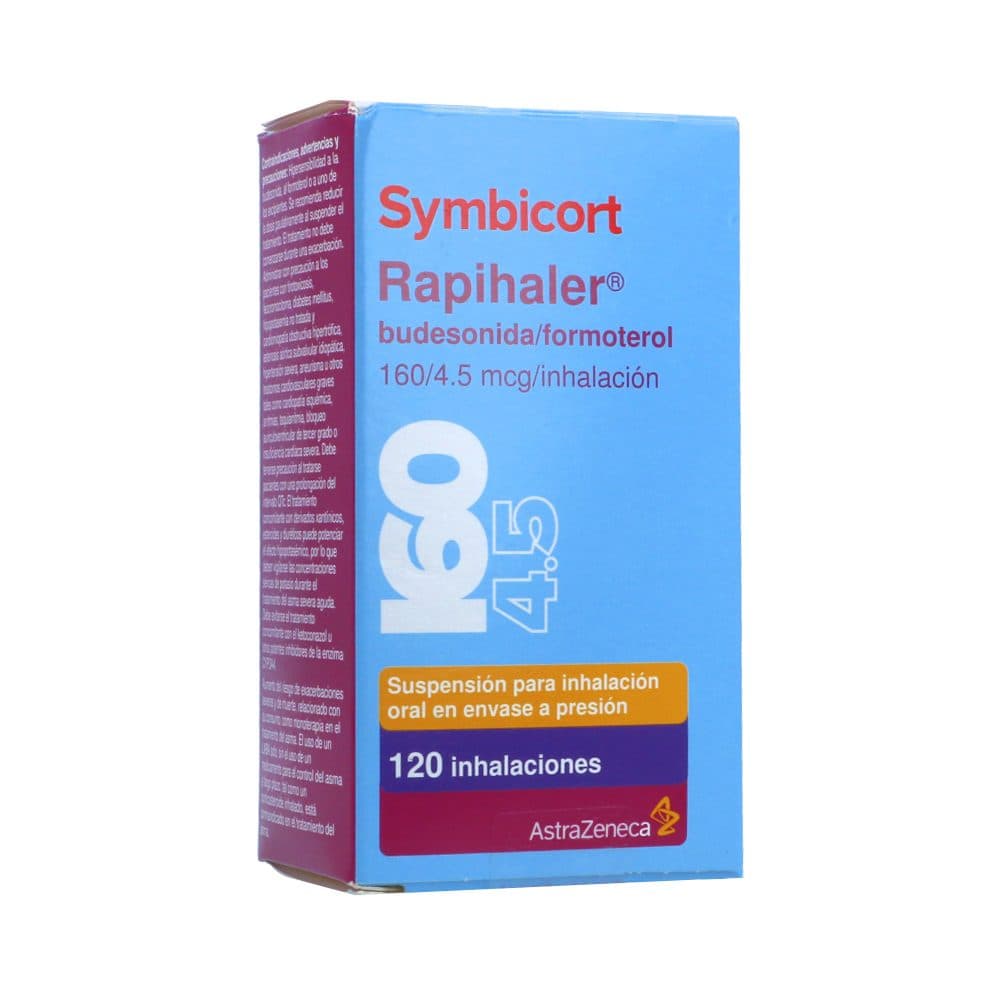 Symbicort Rapihaler (160+4.5)Mcg Frasco X 120 Dosis Suspensión Inhalador Bucal