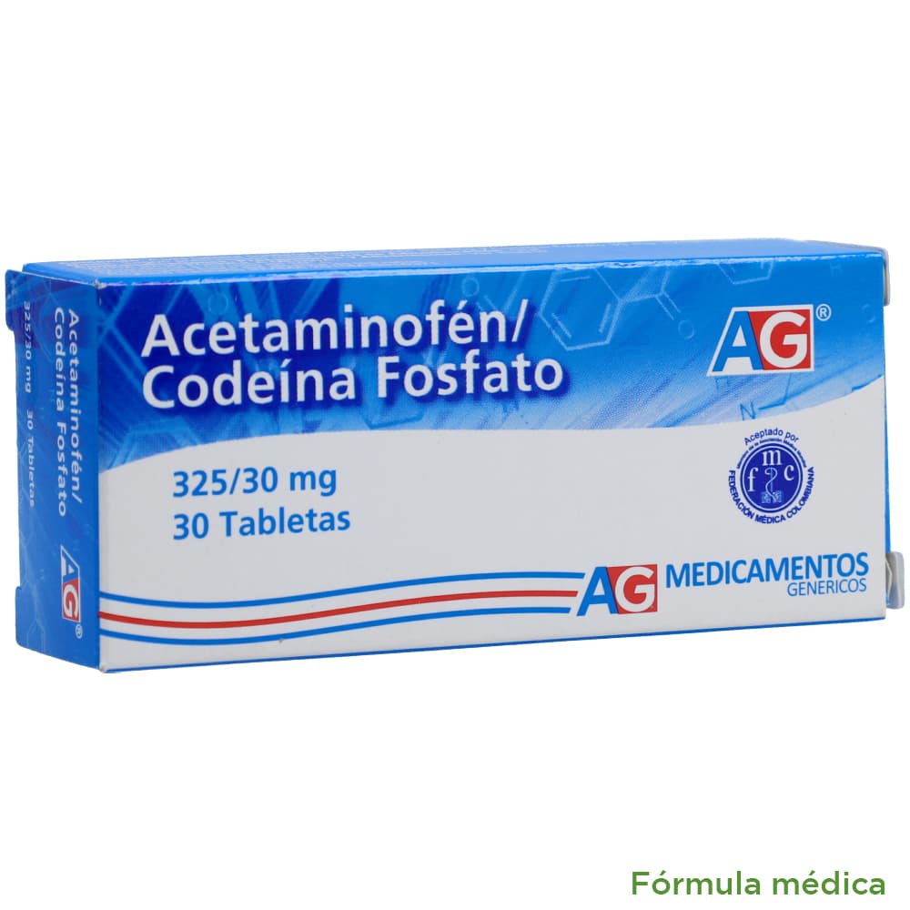 Acetaminofén+Codeina (325+30) Mg Tabletas Caja X 30