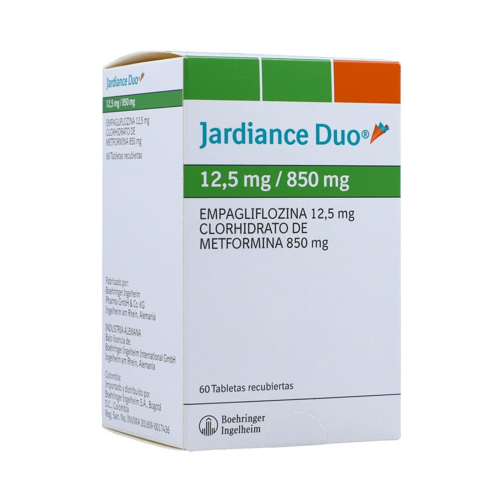 Jardiance Duo (12,5+850)Mg Caja X 60 Tabletas Recubiertas