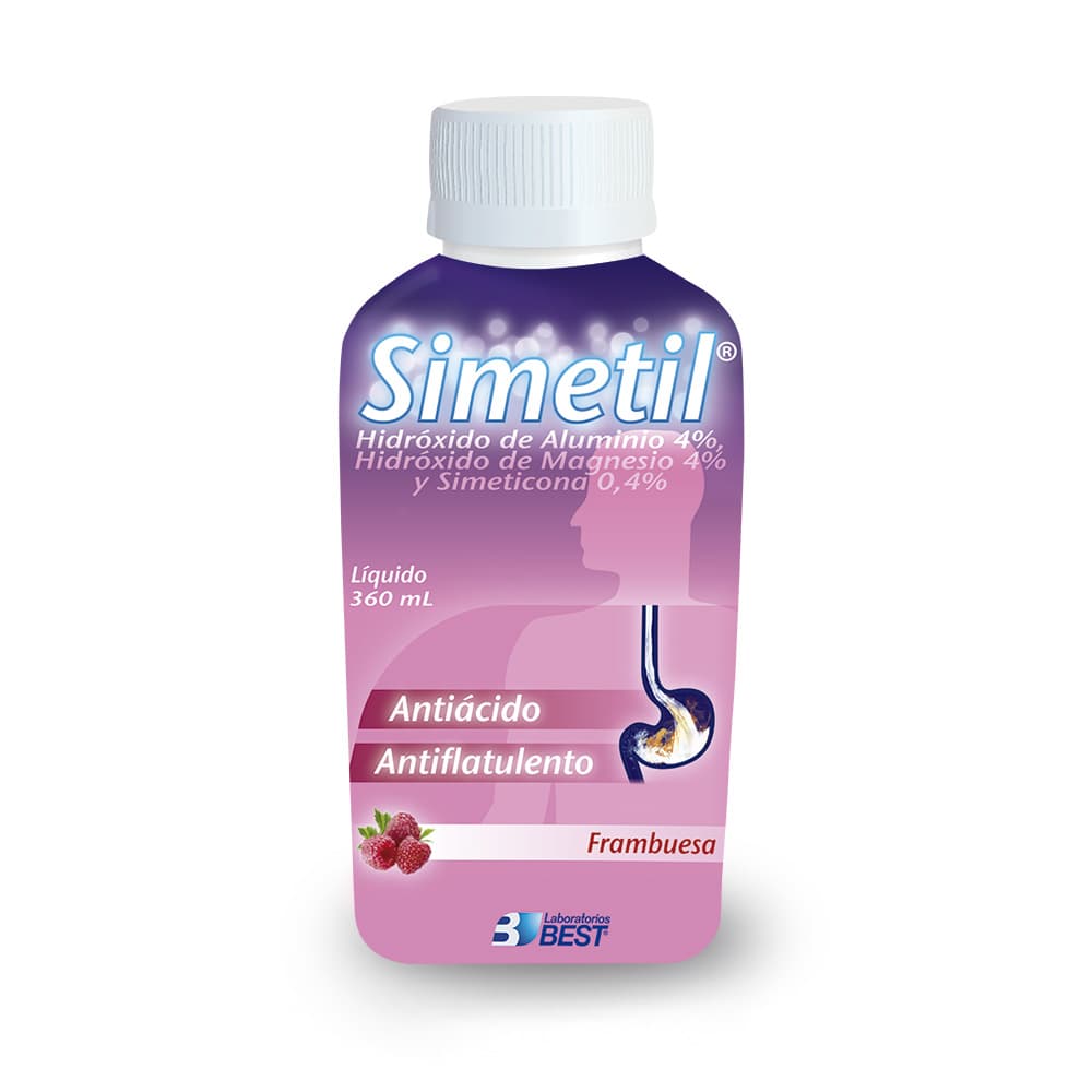Simetil Suspensión Oral Sabor Frambuesa Frasco X 360Ml