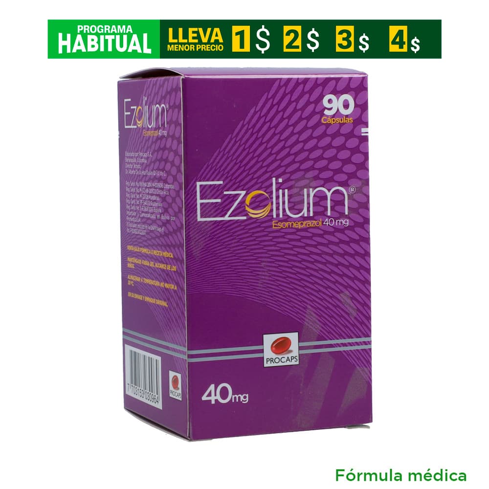 Ezolium 40 Mg Cápsulas De Liberación Retardada Frasco X 90
