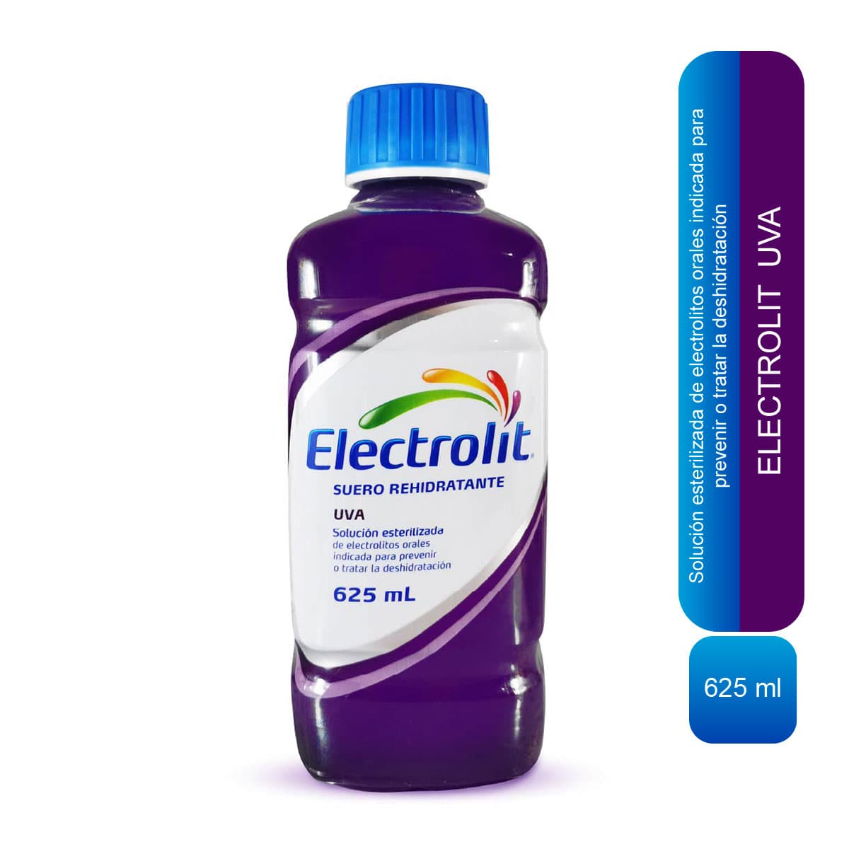 Suero Rehidratante Electrolit Solución Oral Sabor Uva 30Meq/L Frasco X 625Ml
