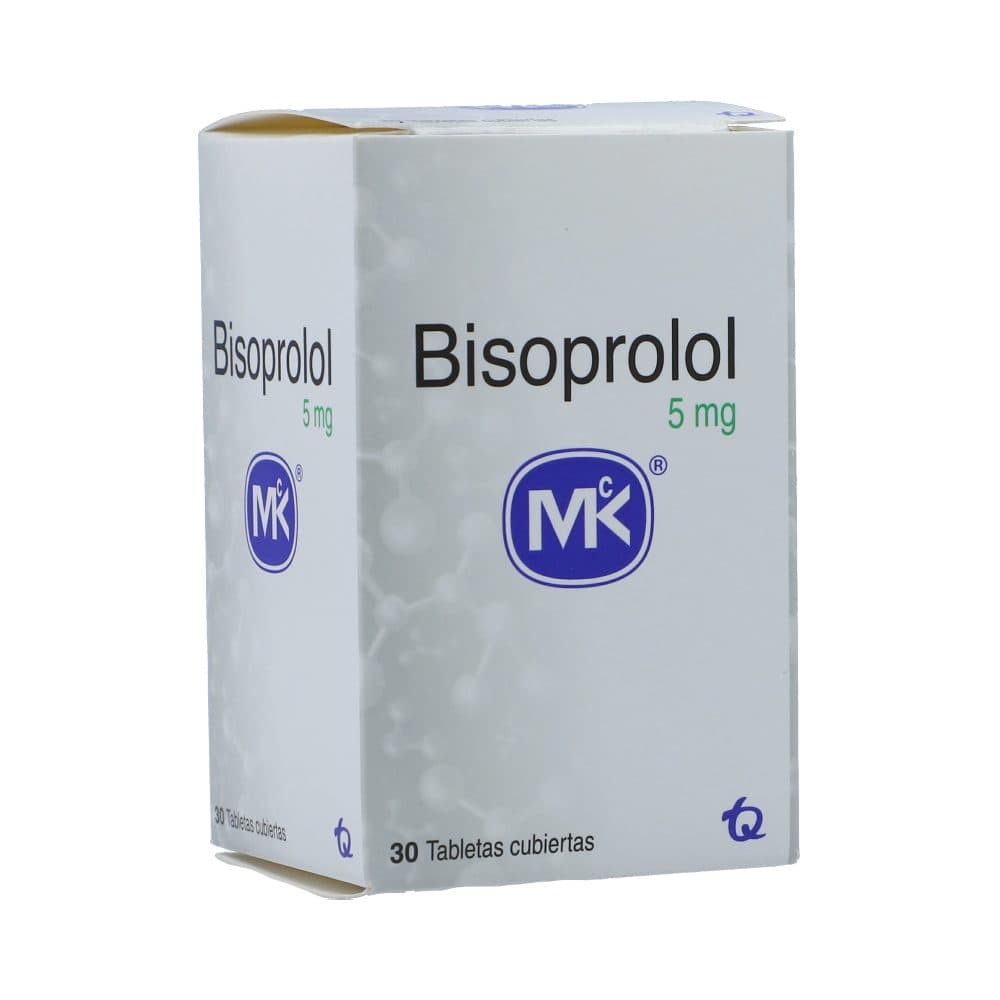 Bisoprolol Mk 5Mg Frasco X 30 Tabletas Recubiertas