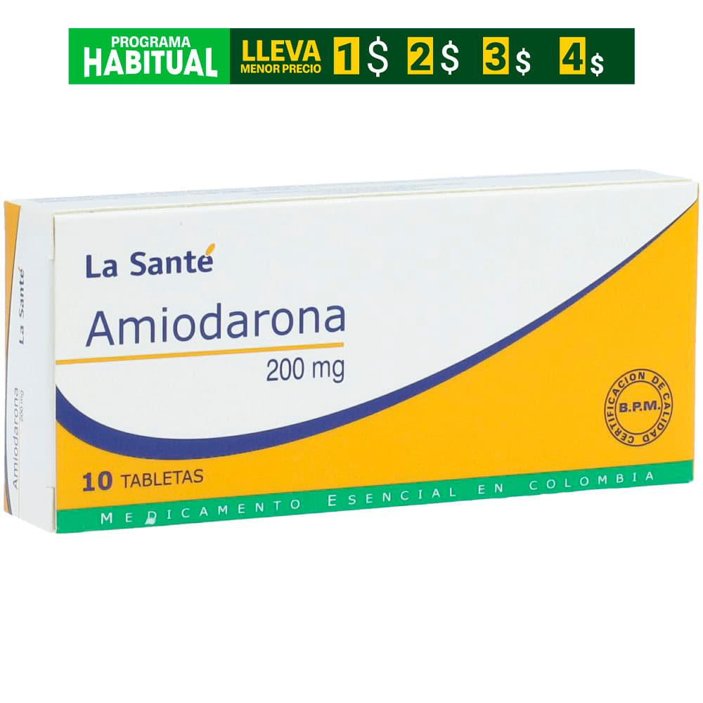 Amiodarona Tabletas 200Mg Caja X 10