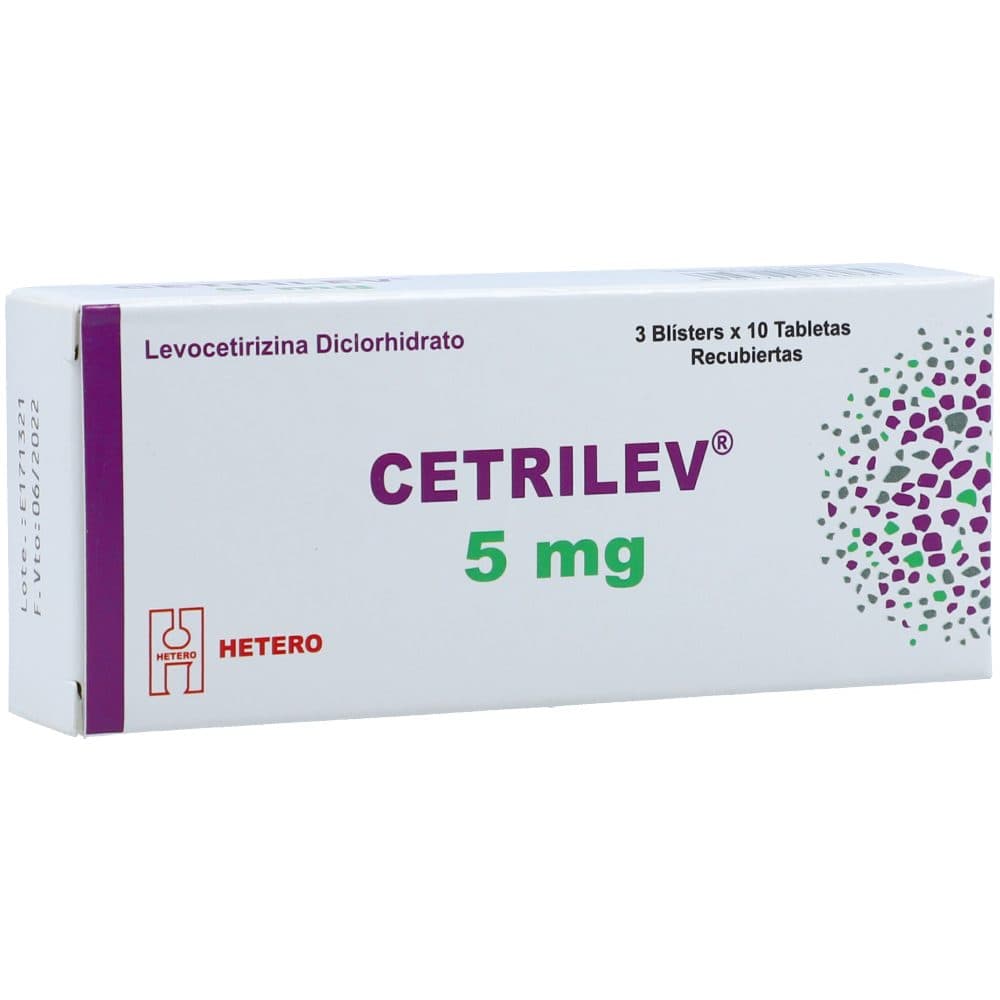 Cetrilev 5Mg Caja X 30 Tabletas Recubiertas