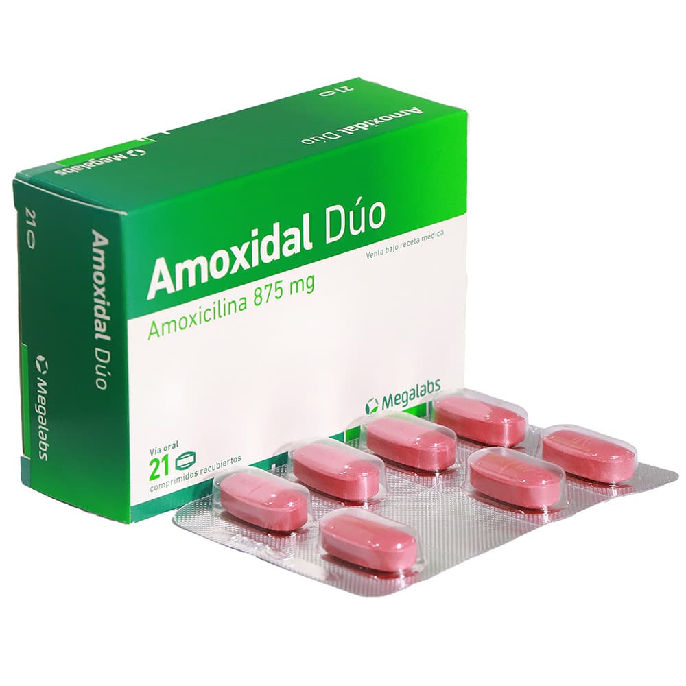 Amoxidal Dúo Comprimidos Recubiertos 875Mg Caja X 21