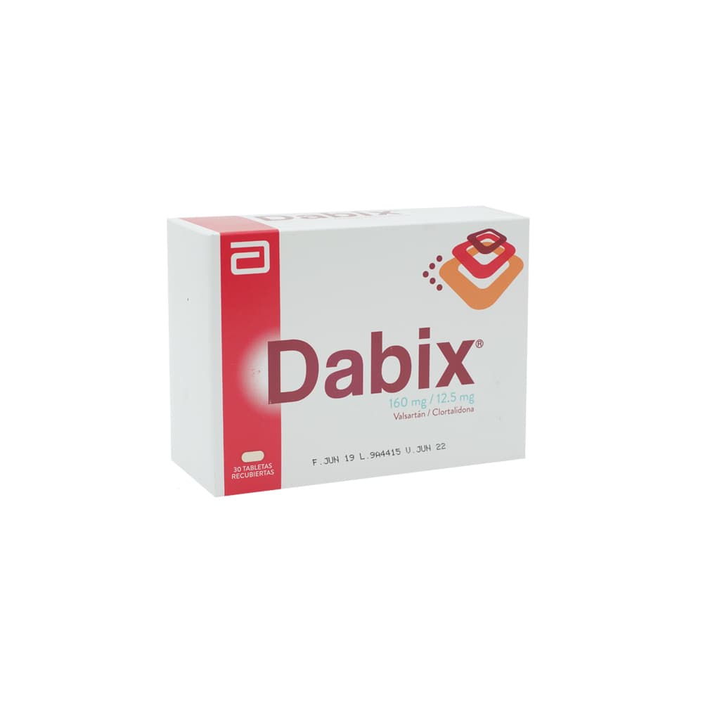 Dabix (12.5+160)Mg Tableta Recubierta Caja X 30