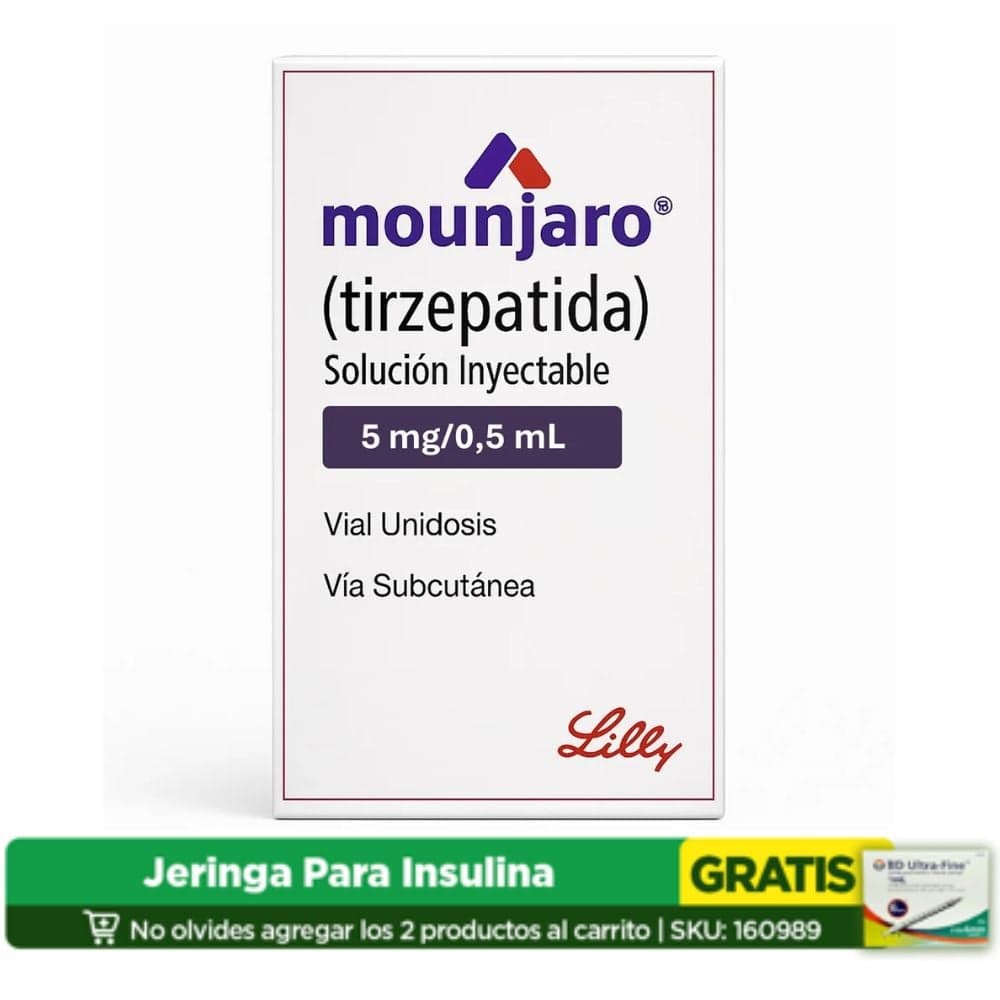 Mounjaro 5Mg/0.5Ml(10Mg/Ml) Solucion  Inyectable Caja 1 Vial 0.5Ml