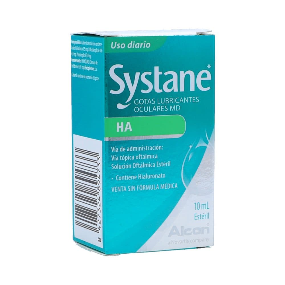 Systane Ha Gotas Lubricantes Solución Oftálmica Frasco X10Ml