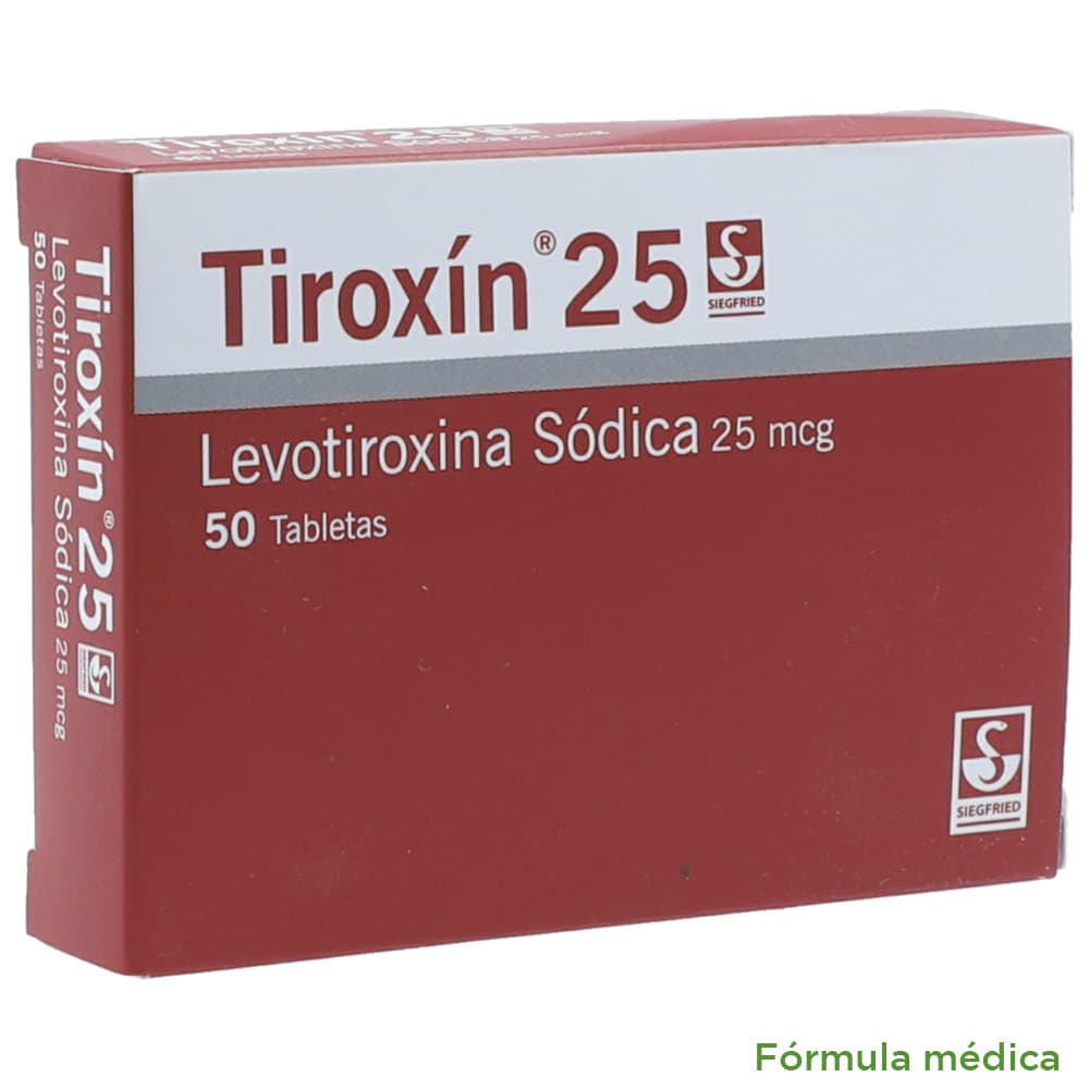 Tiroxin 25 Mcg Tabletas Caja X 50