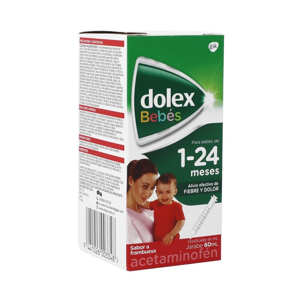 Dolex Bebés 1-24 Meses Jarabe 160 mg/5 ml Frambuesa 60 ml