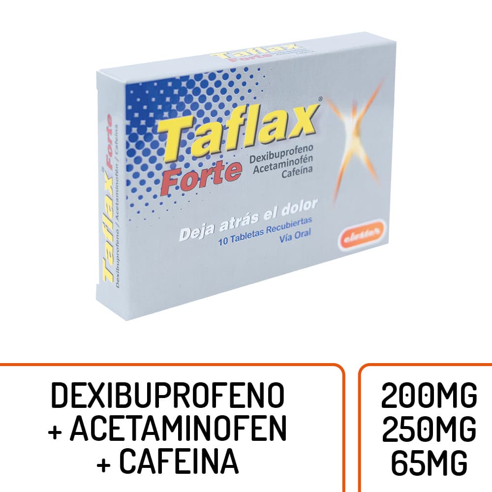 Taflax Forte (250+65+200)Mg Tabletas Recubiertas Caja X 10