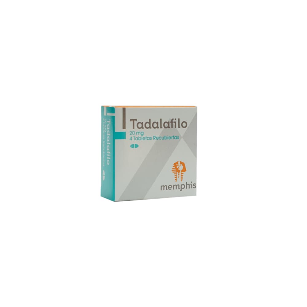 Tadalafilo Tabletas Recubiertas 20 Mg Caja X 4
