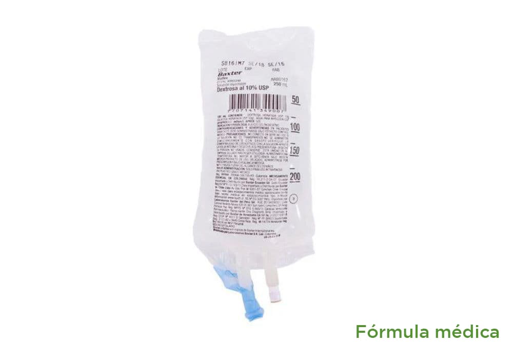 Dextrosa Usp O Glucosa 10% Solucion Inyectable Bolsa X 250Ml Baxter