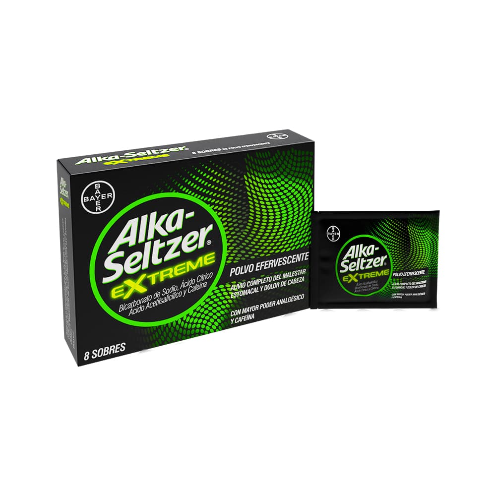 Alka-Seltzer Extreme Polvo Efervescente Caja X 8 Sobres