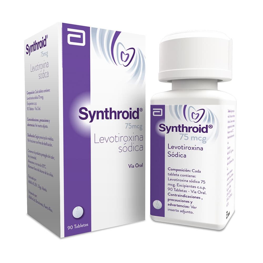 Synthroid Tabletas 75Mcg Frasco X 90