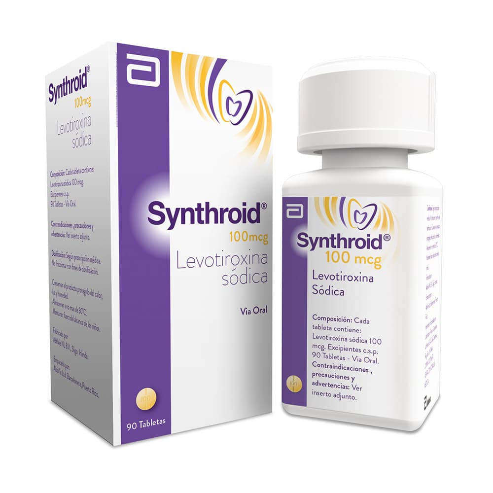 Synthroid Tabletas 100Mcg Frasco X 90
