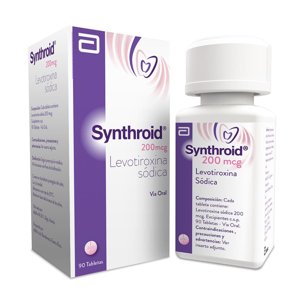 Synthroid 200Mcg Frasco X 90 Tabletas