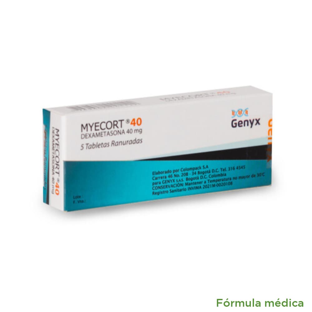 Myecort 40Mg Tableta Caja X 5