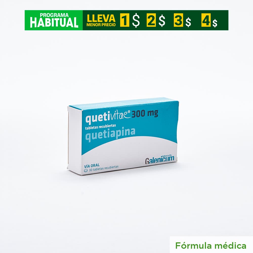 Quetivitae 300Mg Tableta Recubierta Caja X 30