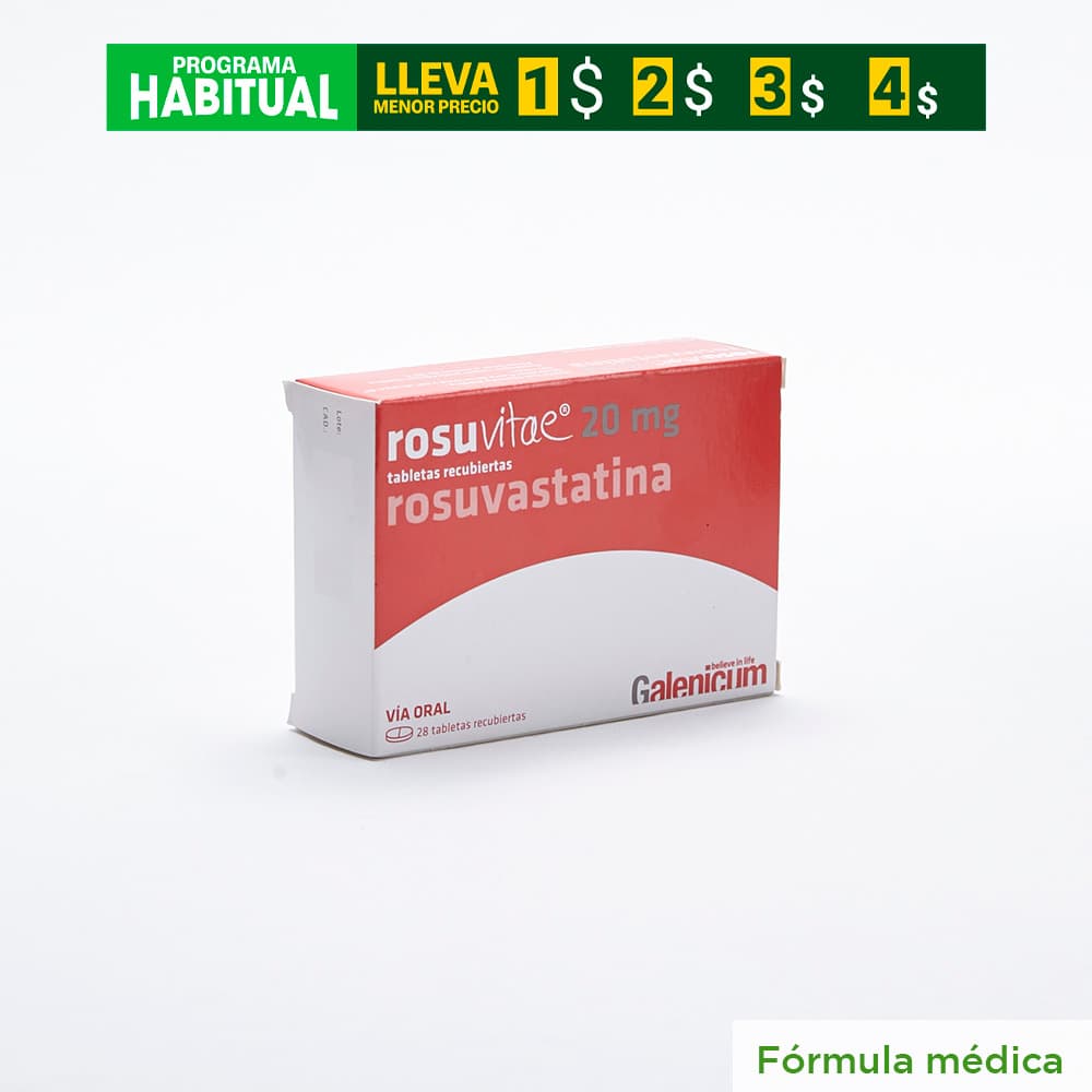 Rosuvitae 20Mg Tableta Recubierta Caja X 28