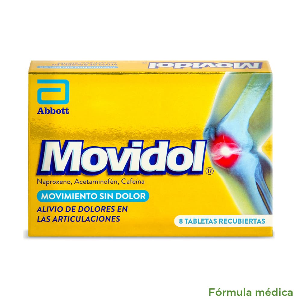 Movidol (250+65+220)Mg Tableta Recubierta Caja X 8
