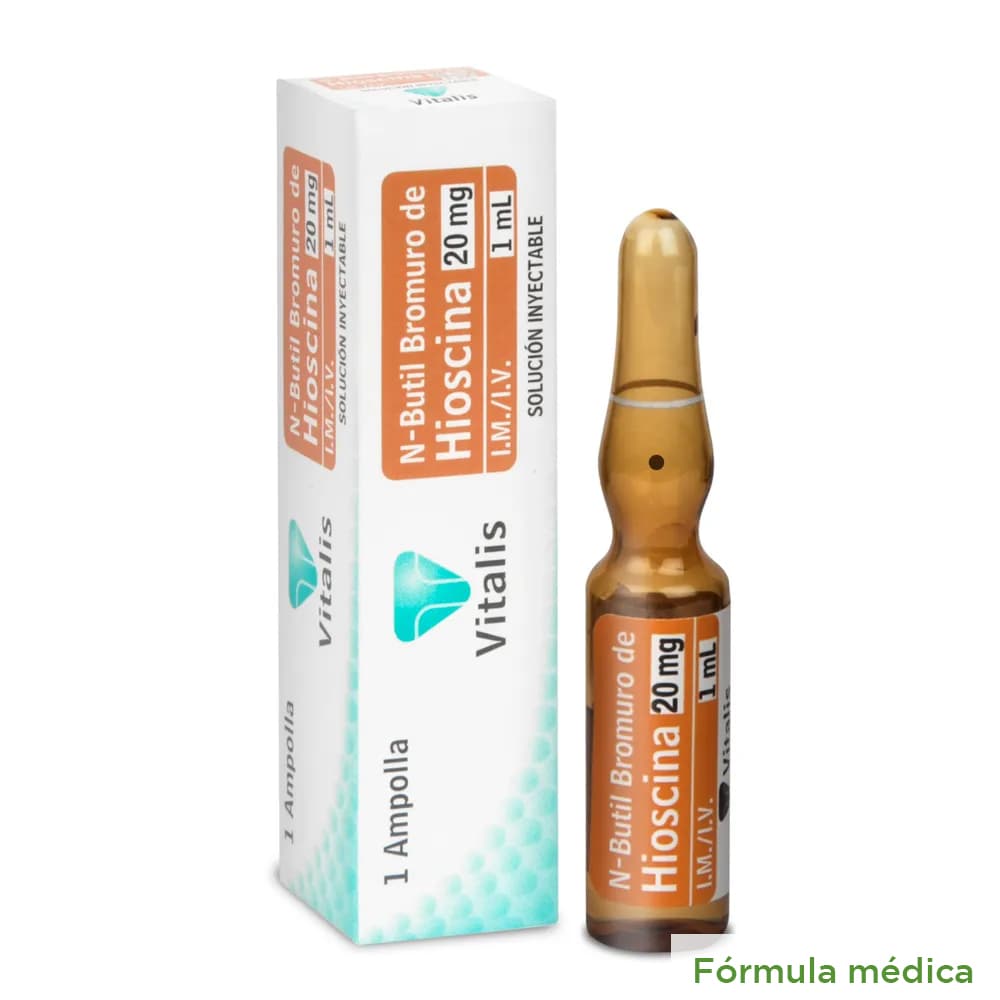 N Butil Bromuro De Hioscina 20Mg/Ml Solucion Inyectabletasle Cajas X 1 Vitalis