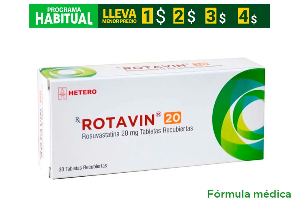 Rotavin 20Mg Tabletas Recubiertas Caja X 30