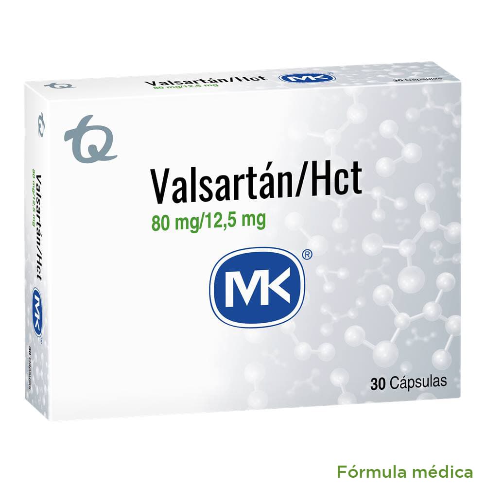Mry Hidroclorotiazida+Valsartan (12.5+80)Mg Capsula Caja X 30 Mk