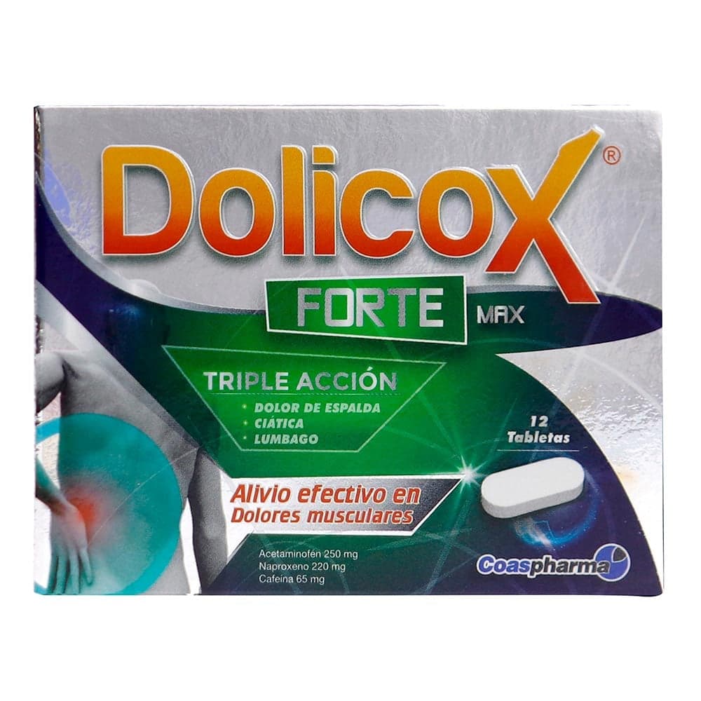 Dolicox Forte Max (250+65+220)Mg Tabletas Caja X 12