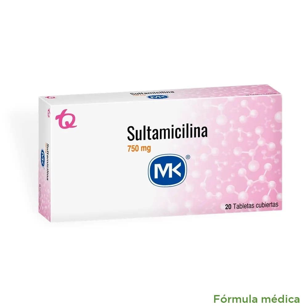 Sultamicilina 750Mg Tabletas Recubiertas Caja X 20 Mk