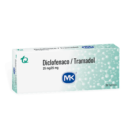 Diclofenaco+Tramadol (25+25)Mg Tableta Caja X 20 Mk