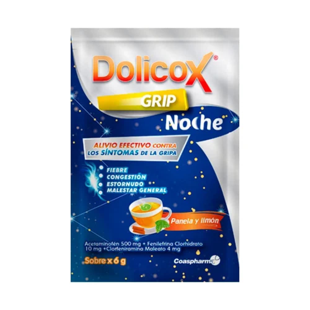 Dolicox Grip Noche (500+4+10) Mg · Sobre 6 Gr