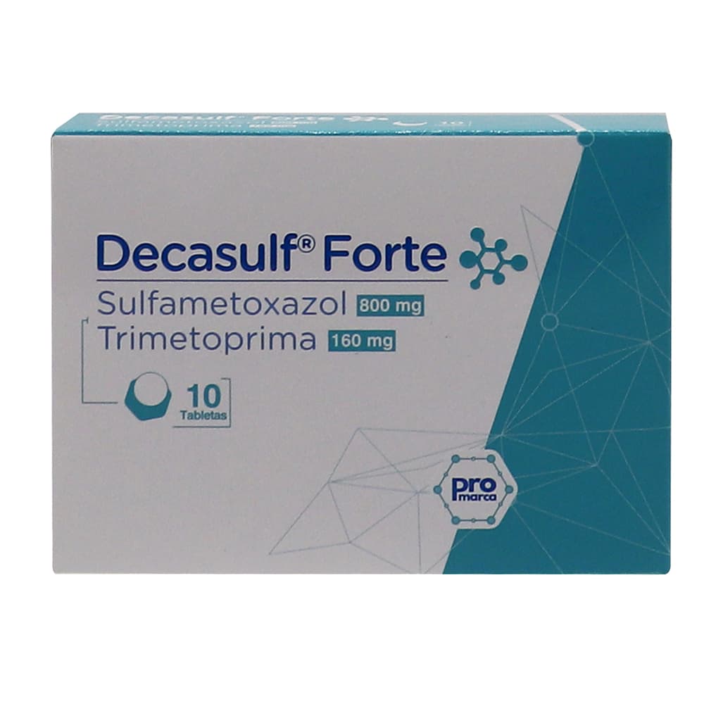 Decasulf Forte (800+160)Mg Tabletas Caja X 10