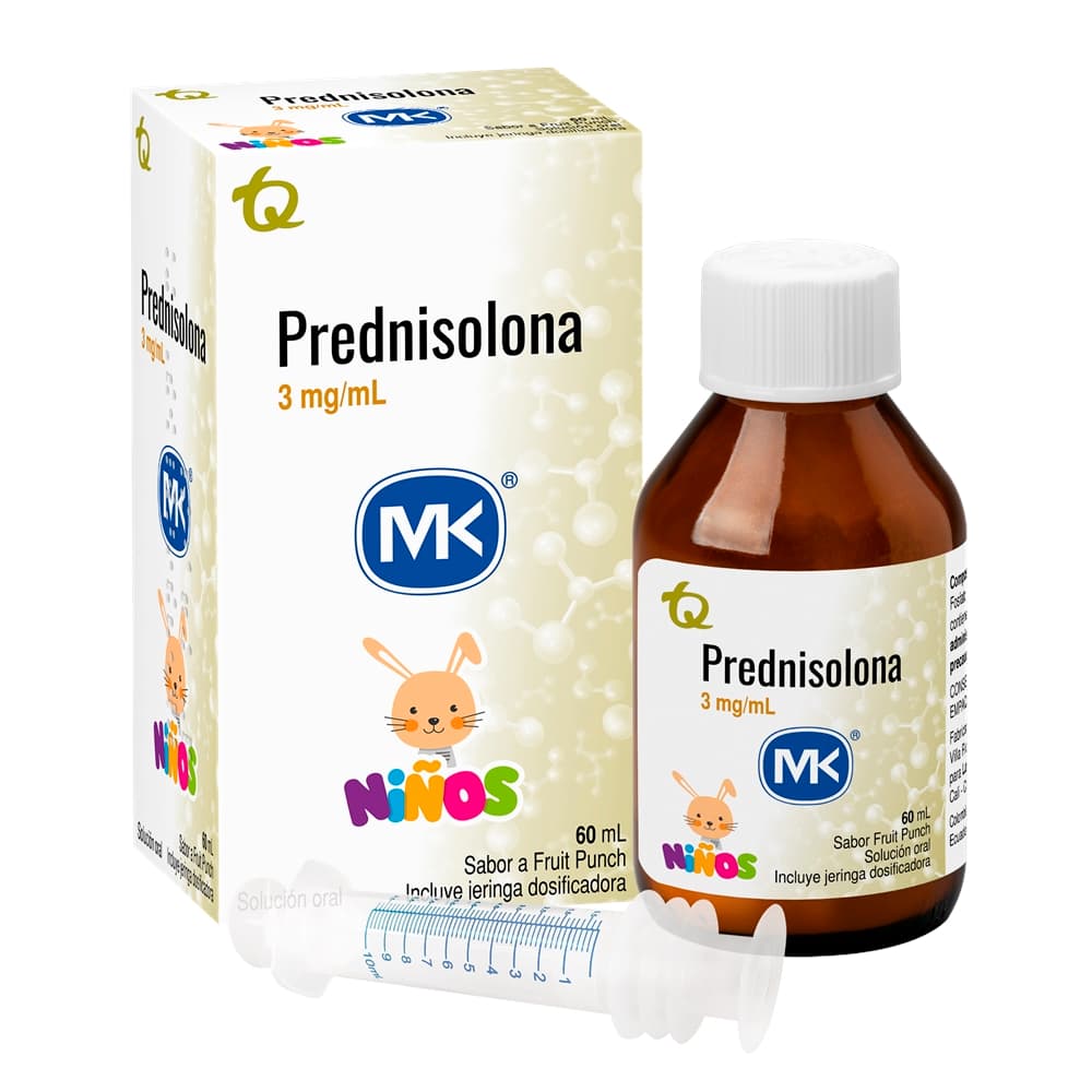 Prednisolona 15Mg/5Ml(0.3%) Sol Oral Fco X 60Ml Mk Fruit Punch