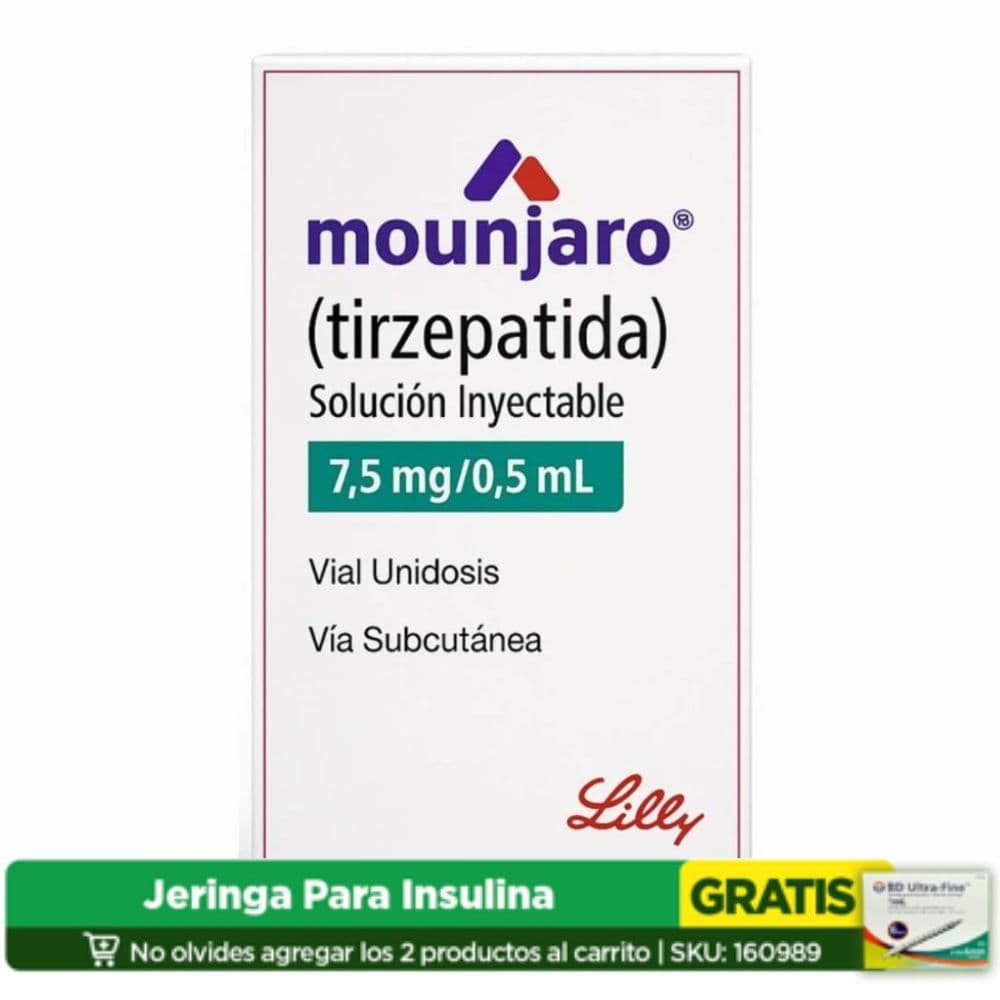 Mounjaro 7.5Mg/0.5Ml(15Mg/Ml) Sol Iny Caj X 1Vialx0.5Ml