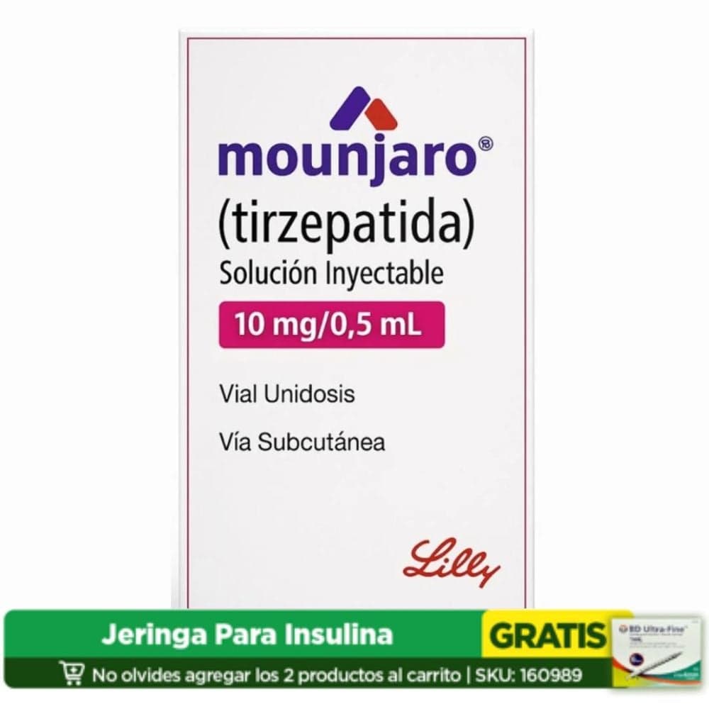 Mounjaro 10Mg/0.5Ml(20Mg/Ml) Sol Iny Caj X 1Vialx0.5Ml