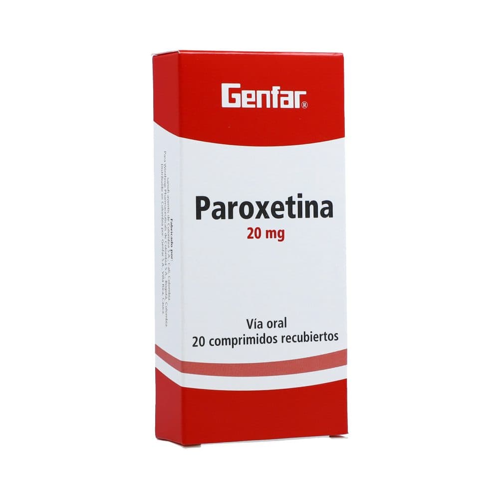 Paroxetina Winthrop 20Mg Caja X 20 Tabletas