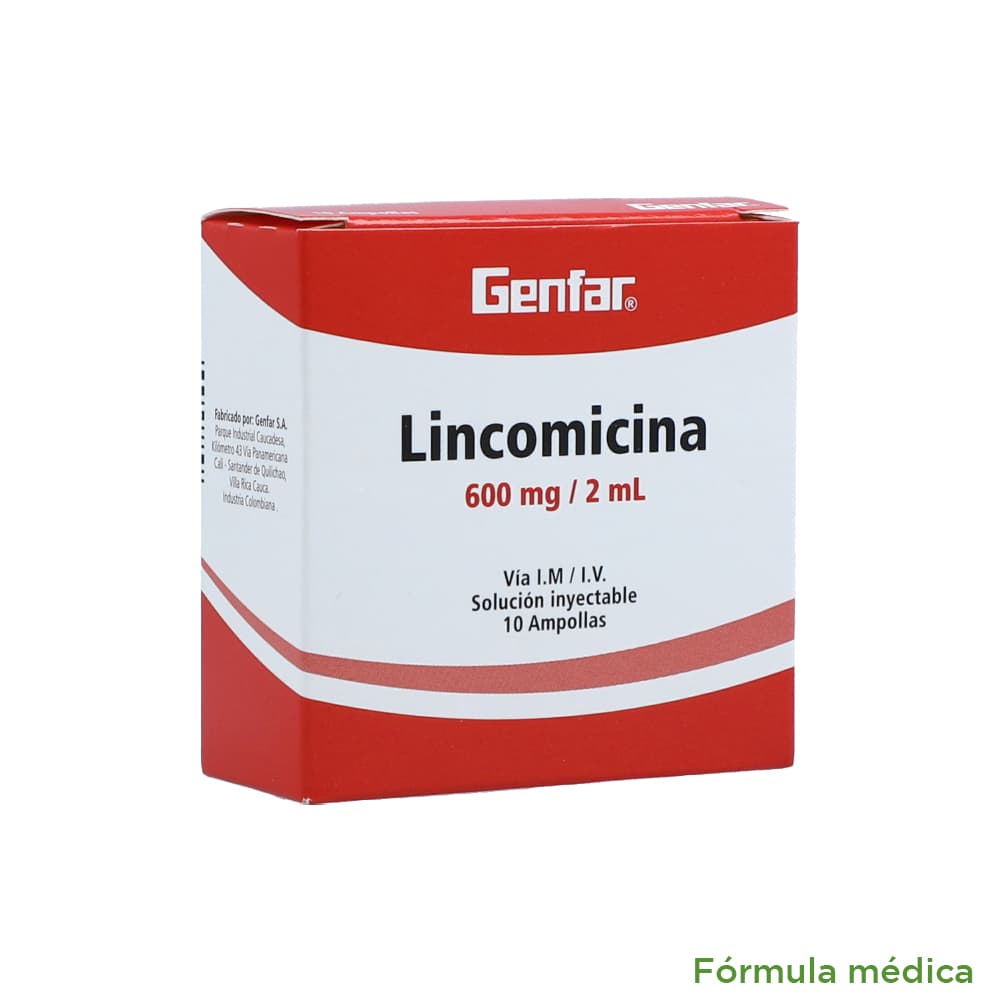 Lincomicina 600 Mg/2 Ml Solución Inyectable Ampolla X 2Ml