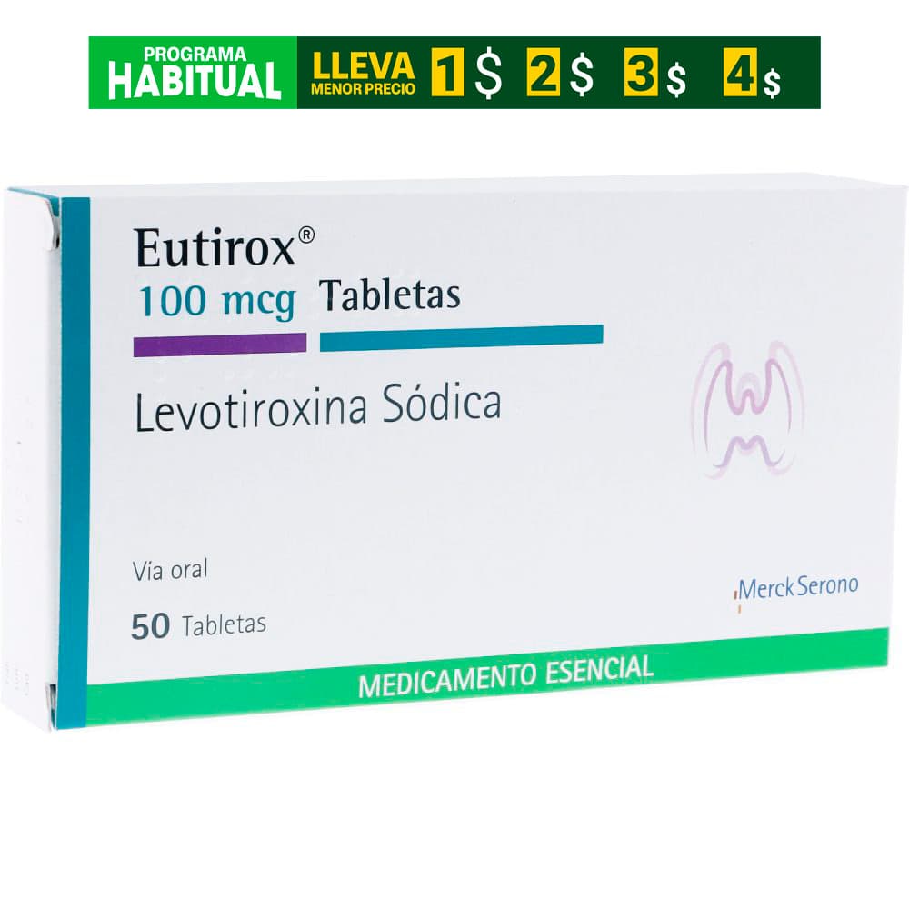 Eutirox 100Mcg Caja X 50 Tabletas