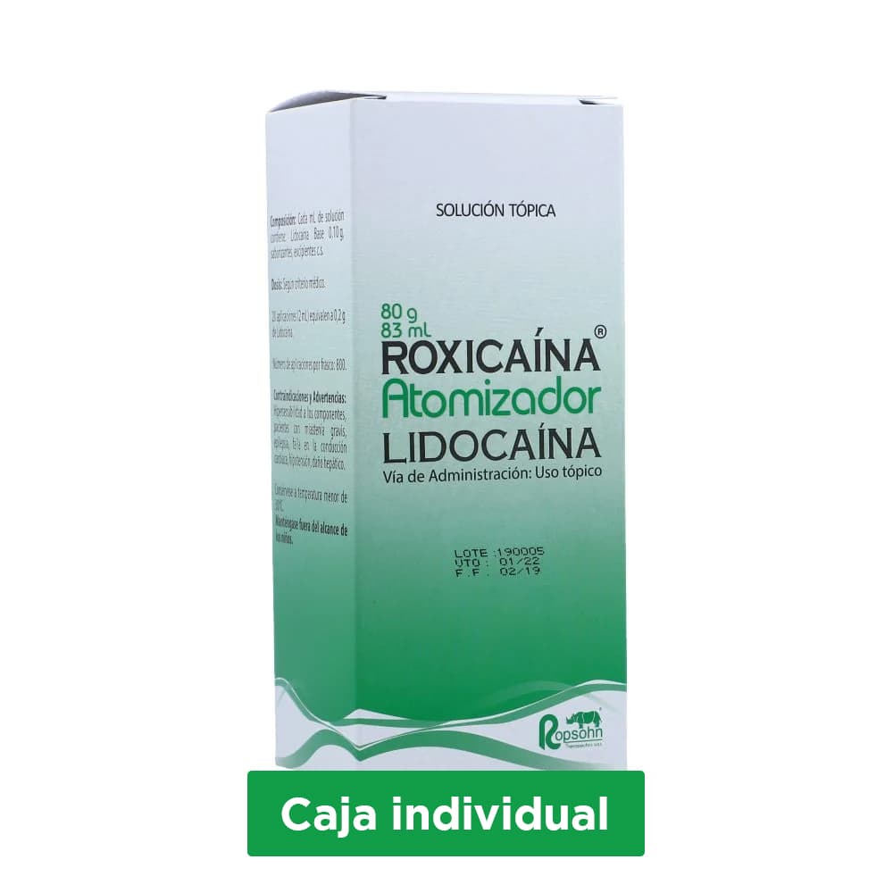 Roxicaina Atomizador Solución Tópica Frasco X 80Gr