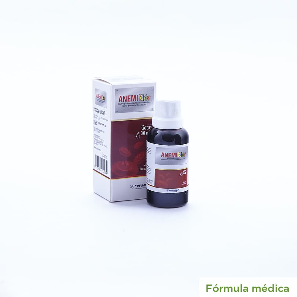 Anemikids Gotas 6.6Mg/Ml(0.66%)(Fe) Sol Oral Frasco X 30Ml Frutos Rojos