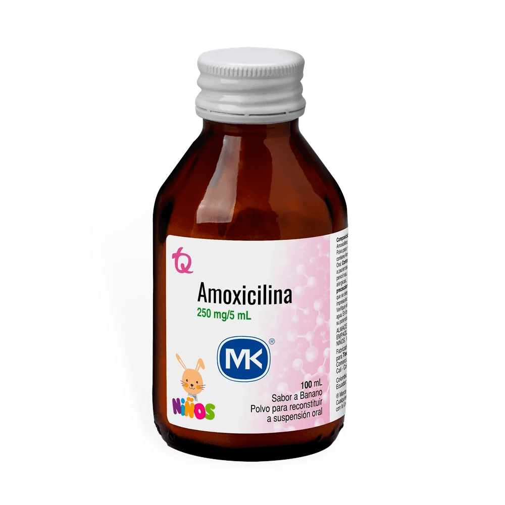 Amoxicilina 250Mg/5Ml(5%) Polvo Suspención Oral Frasco X 100Ml Mk