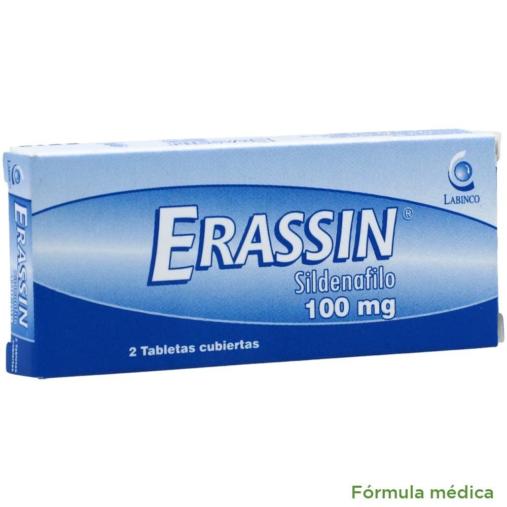 Erassin 100 Mg Caja X 2 Tabletas Recubiertas