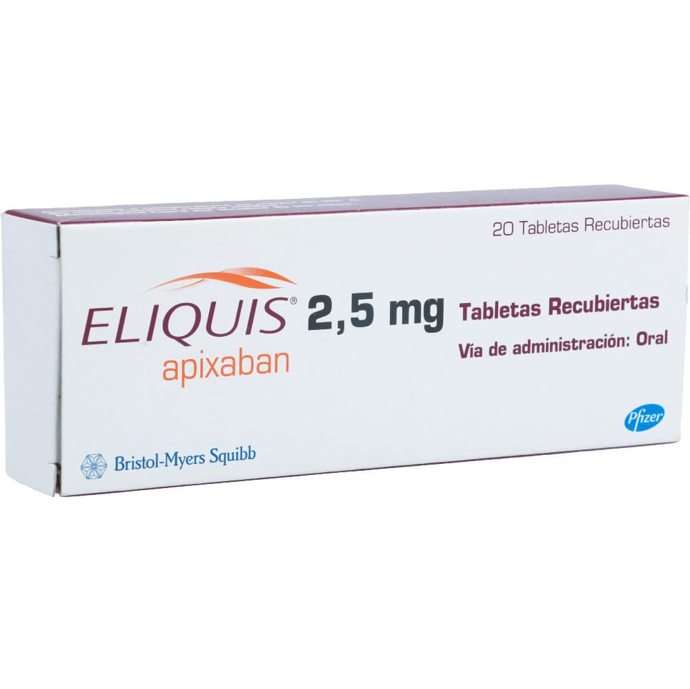 Eliquis Tabletas Recubiertas 2.5Mg Caja X 20