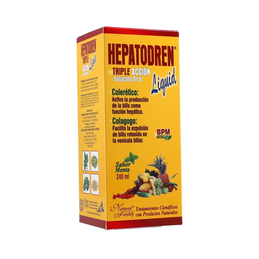 Hepatodren Triple Acción Solución Oral Natural Freshly Frasco X 240Ml Menta