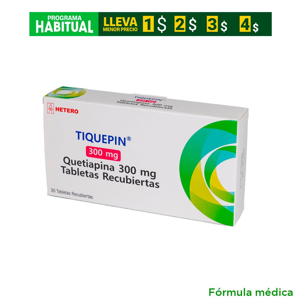 Tiquepin 300Mg Tabletas Recubiertas Caja X 30