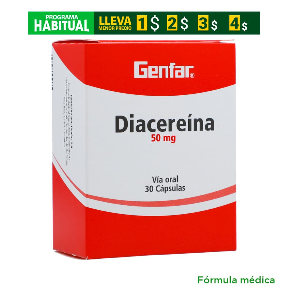 Diacereina 50 Mg Capsula Caja X 30
