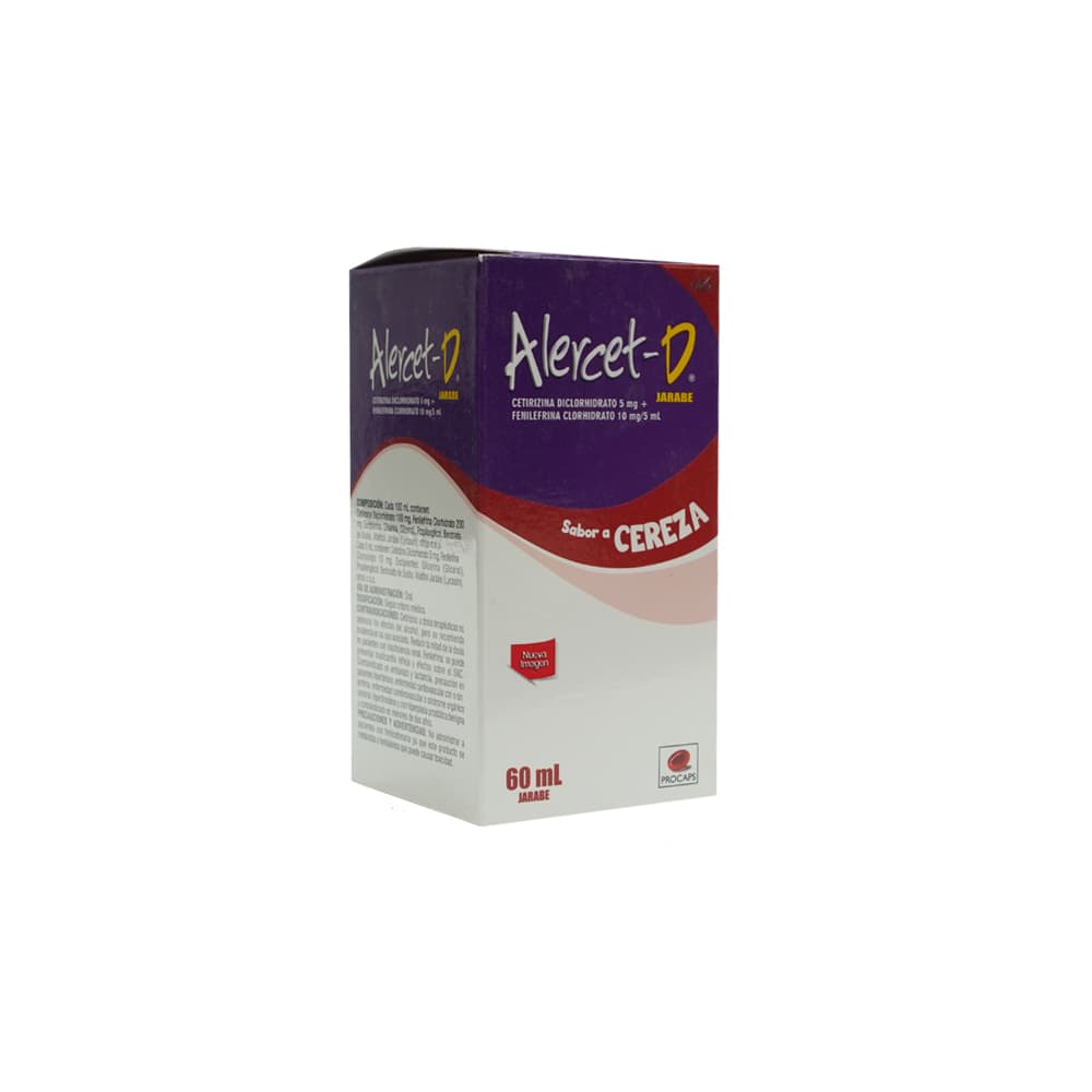 Alercet D Jarabe Sabor A Cereza (5+10)Mg/5Ml Frasco X 60Ml